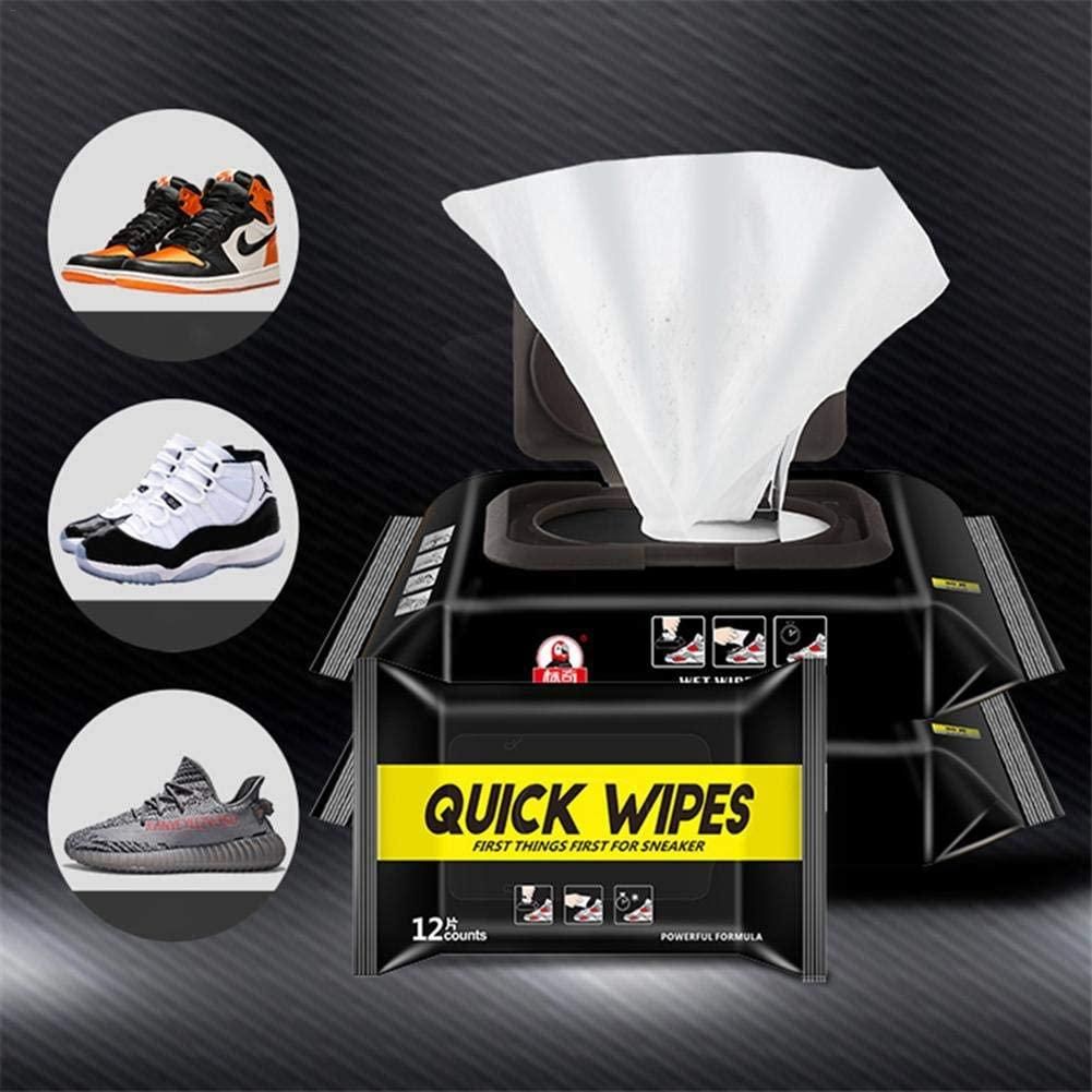 Shoe Tissue- Disposable 12 Pieces/Pack Shoe Sneaker Wipes Cleaner(Pack of 3)