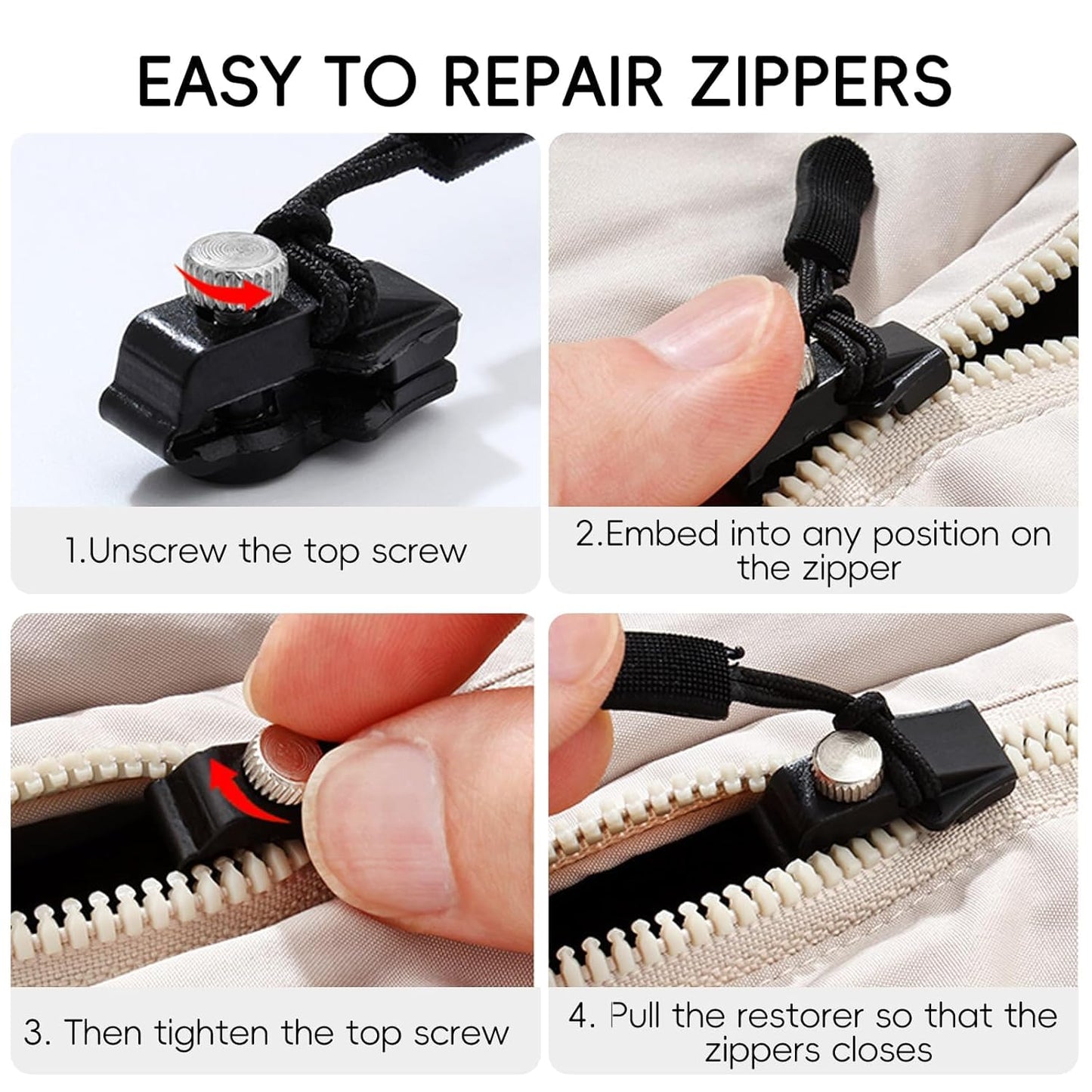 Zipper Slider (Pack of 10)